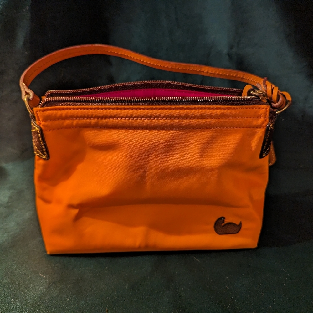 Dooney & Bourke Small Padded Handbag Leather Strap Pink Interior